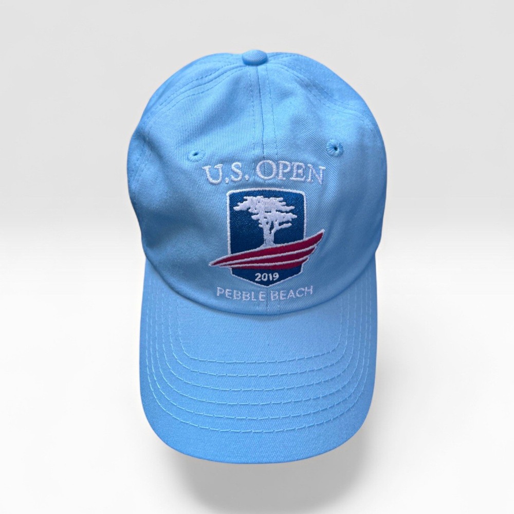 Pebble Beach US Open Hat Golf Cap 2019 Blue USGA Member Strap Back Souvenir NWOT